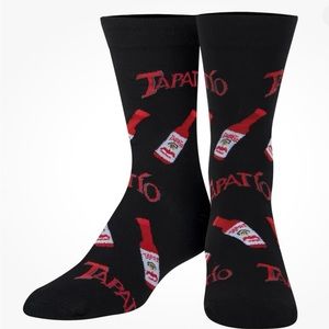 Tapatío Salsa Hot Sauce Crew Socks  Mens Size 6-12 black Made By Tapatío food